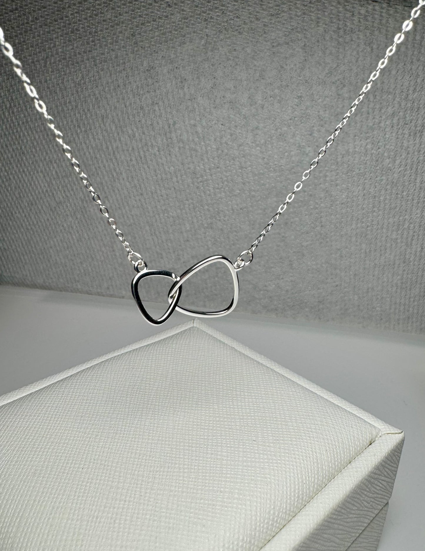 Two Interlocking Infinity Necklace