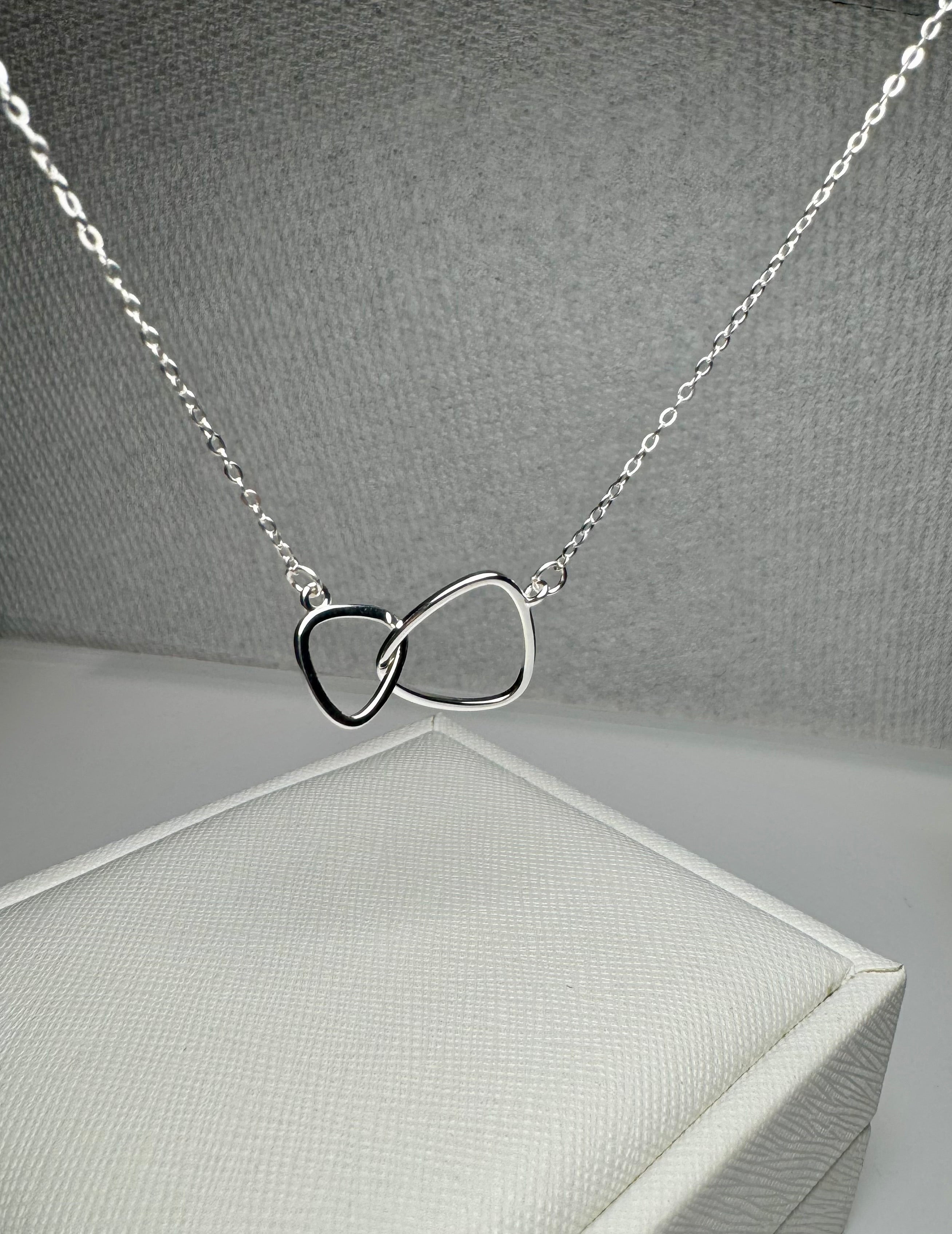 Elegant Double Infinity Symbol Necklace 18 Inch – Meaningful Connection Gift