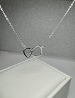 Elegant Double Infinity Symbol Necklace 18 Inch – Meaningful Connection Gift