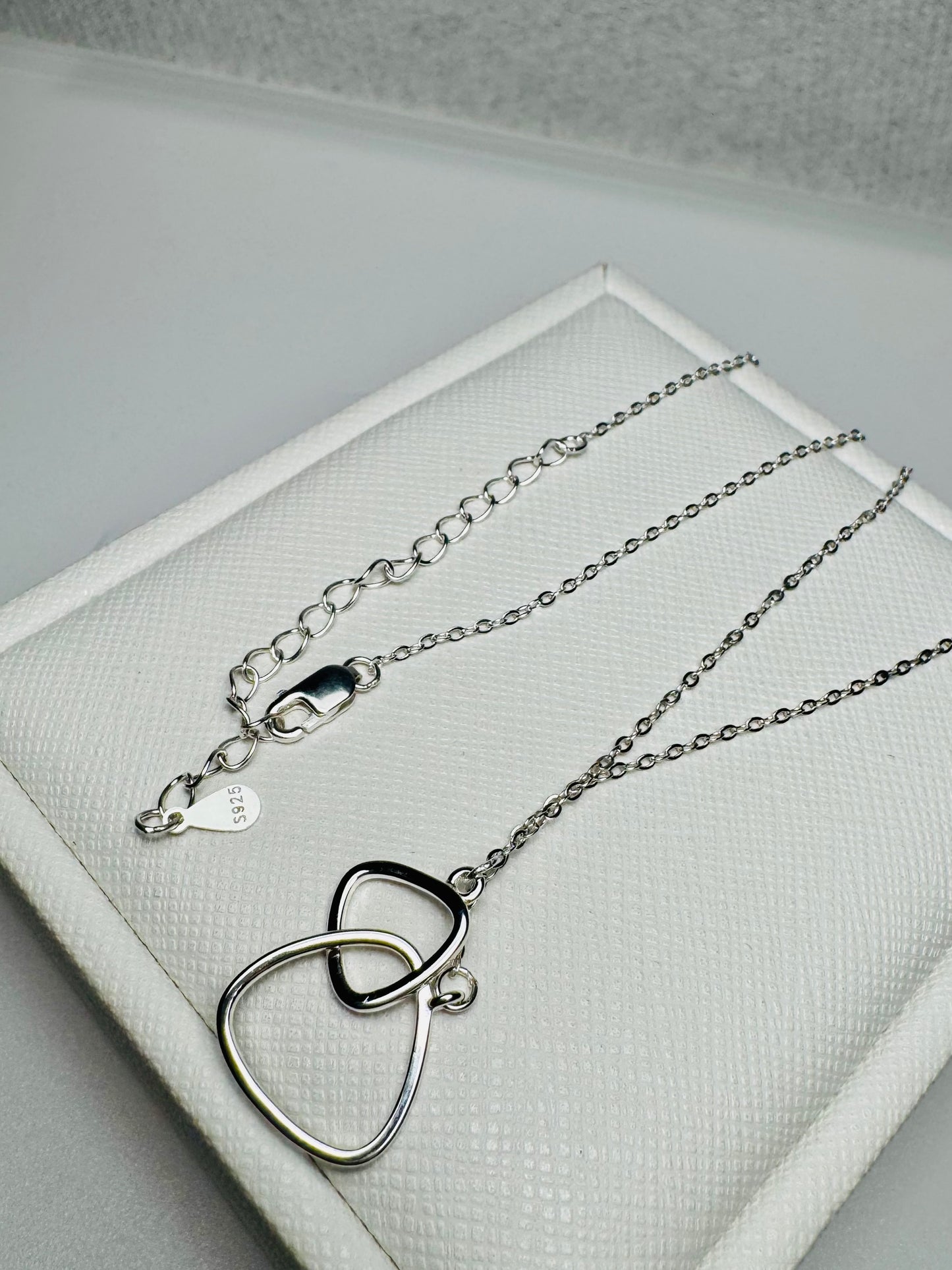 Two Interlocking Infinity Necklace