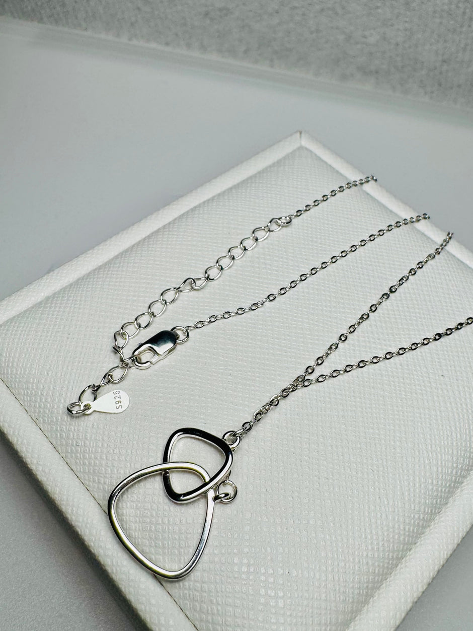 Elegant Double Infinity Symbol Necklace 18 Inch – Meaningful Connection Gift