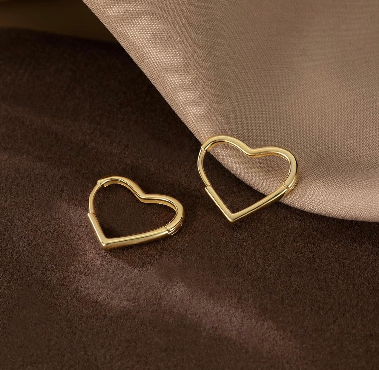 Heart Hoop Earings