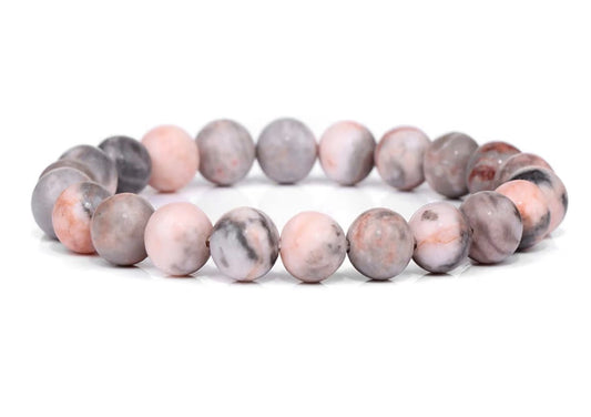 Pink Zebra Jasper Elastic Bracelet