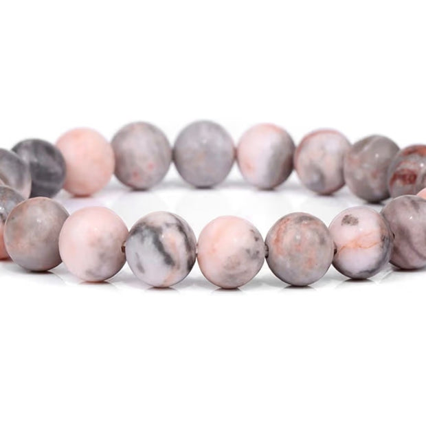 Genuine Pink Jasper Elastic Bracelet – Grounding Energy Jewelry