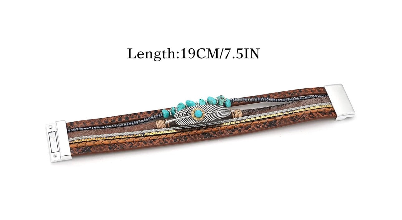 Multilayer Leather Wrap Bracelet