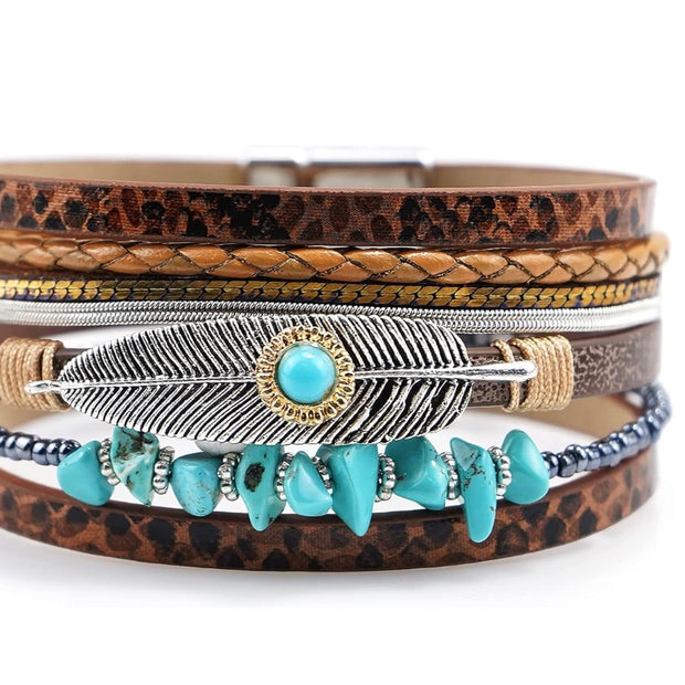 Sleek Multi-Strand Leather Bracelet – Comfortable Everyday Wristband