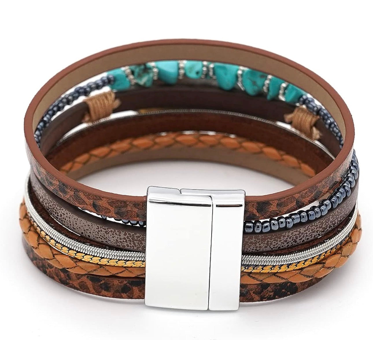 Multilayer Leather Wrap Bracelet