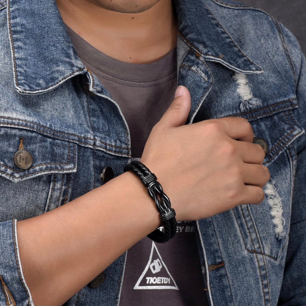 To My Son "Endless Love" Infinity Leather Bracelet