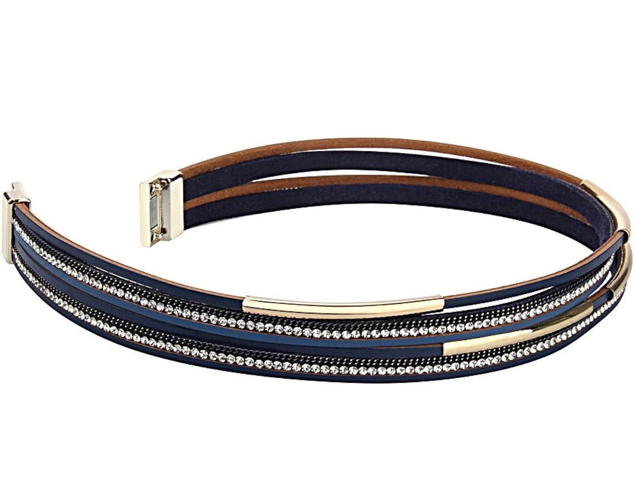 Wrap Crystal Bracelet Magnet Buckle