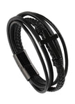 Leather Faith Cross Bracelet – Meaningful Gift for Men Everyday Accessory