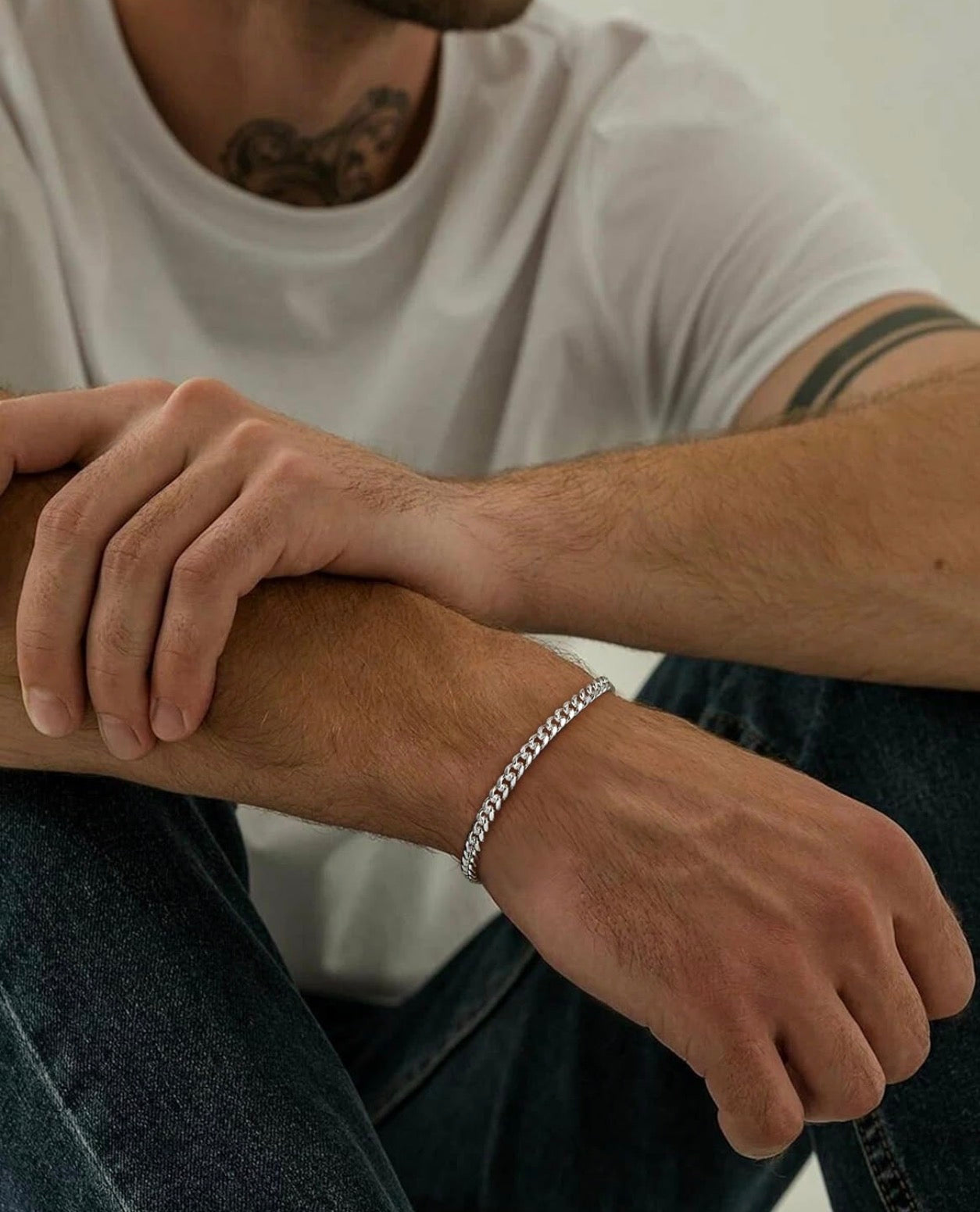 Cuban Figaro Curb Link Chain Bracelet