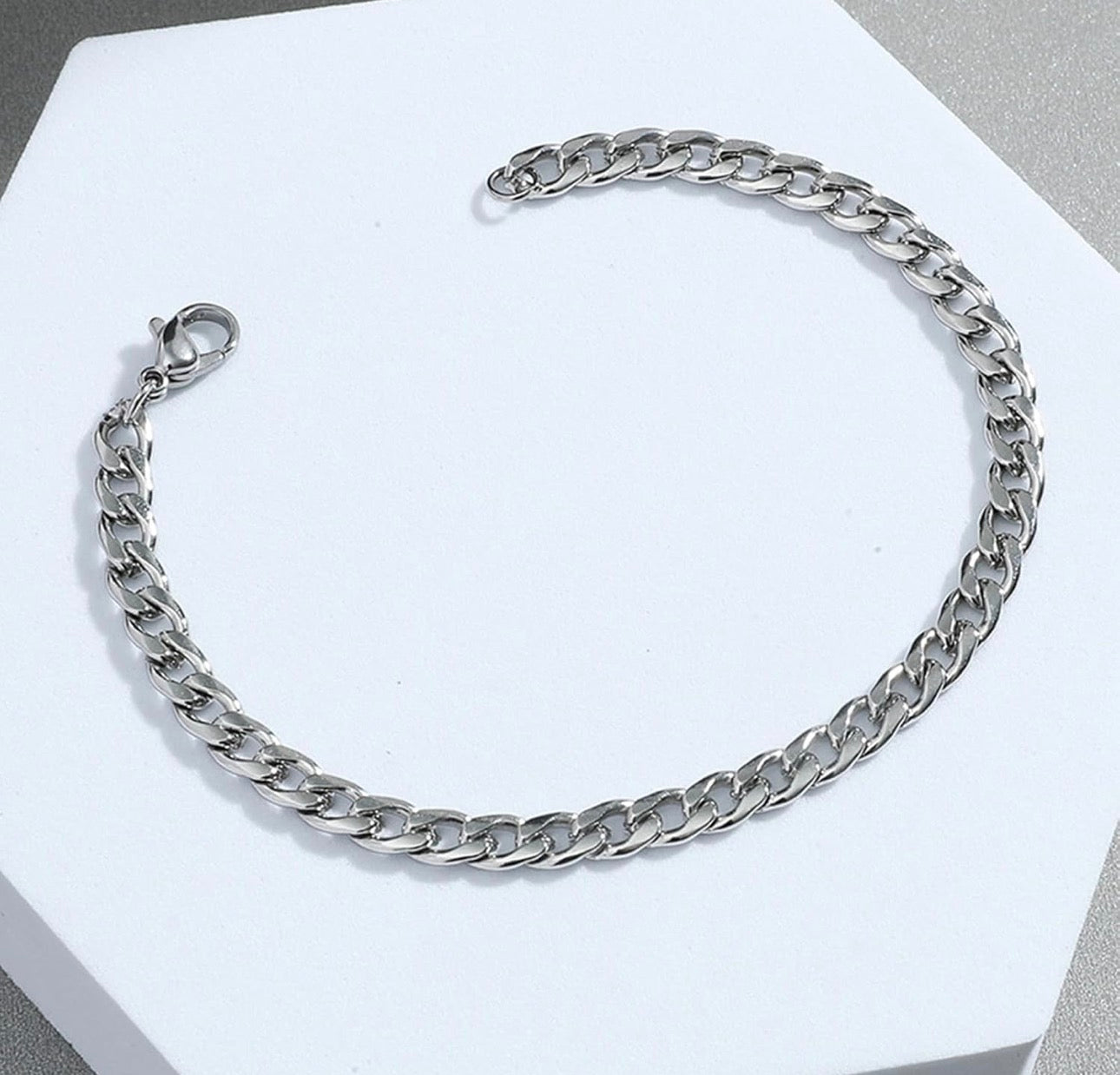 Cuban Figaro Curb Link Chain Bracelet