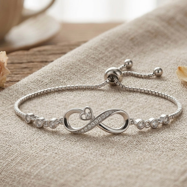 Symbol of Love Infinity Bracelet – Elegant Adjustable Gift for Her