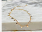 Celestial Star Gold Plated Anklet Bracelet – Adjustable 9.0