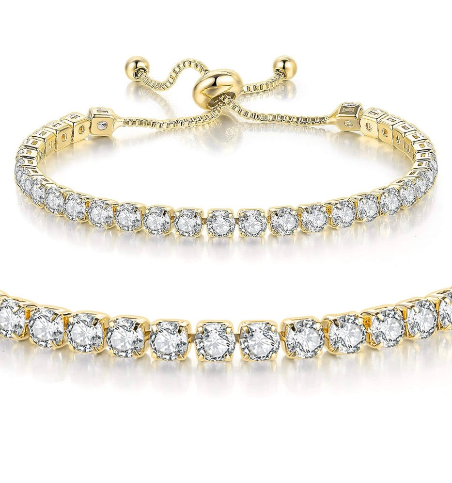 Gold Plated Tennis Bracelet