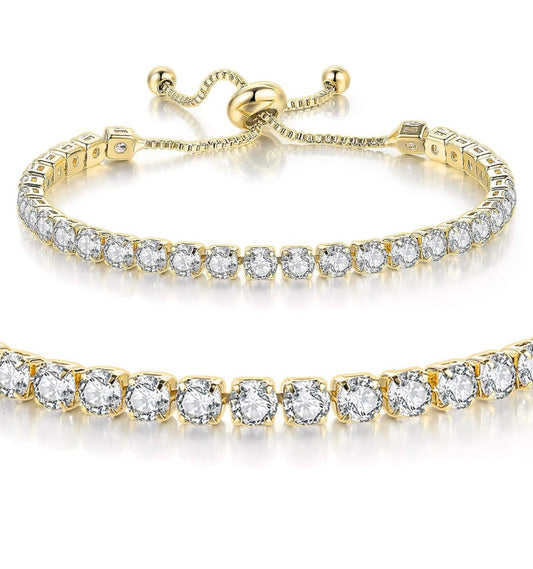 Gold Plated Tennis Bracelet