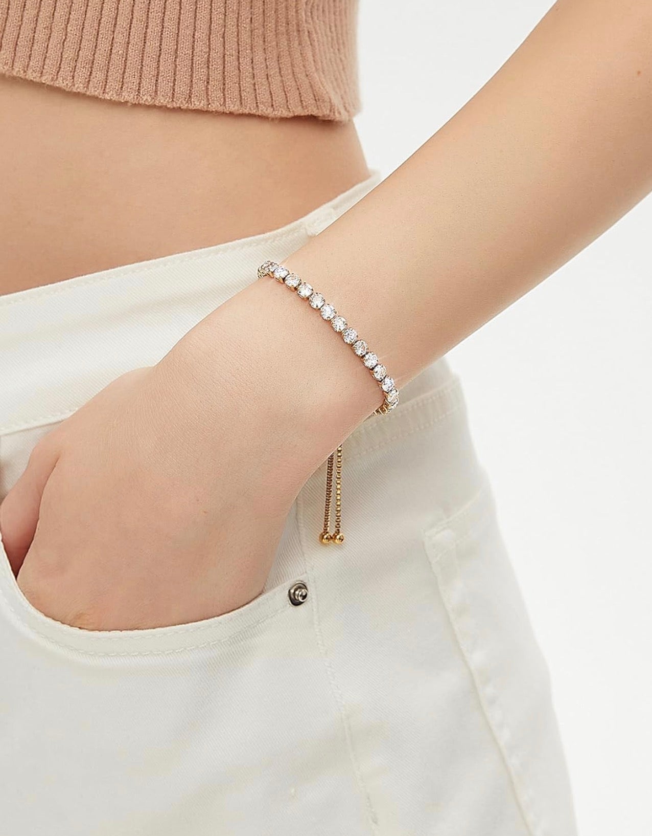 Gold Plated Tennis Bracelet