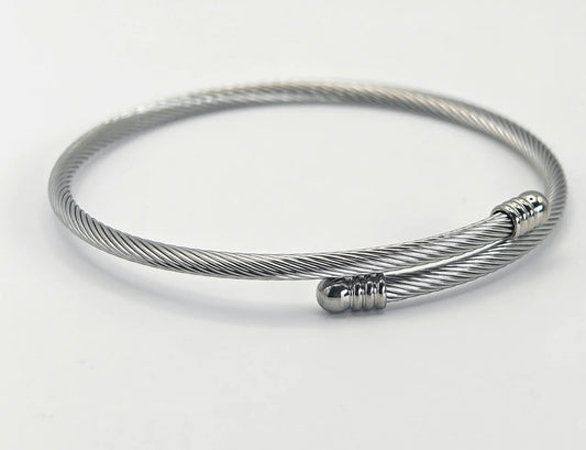 Cable Wire Open Bracelet