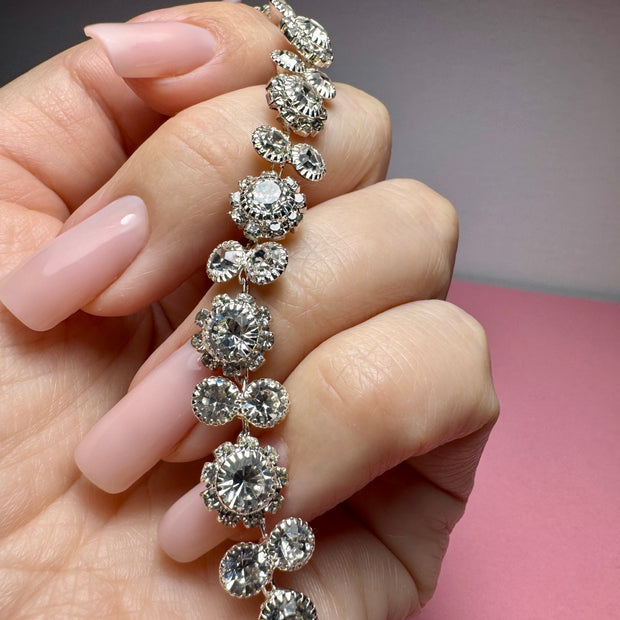 Stainless Steel Cubic Zirconia Tennis Bracelet – 7.1 Inch Sparkle Jewelry