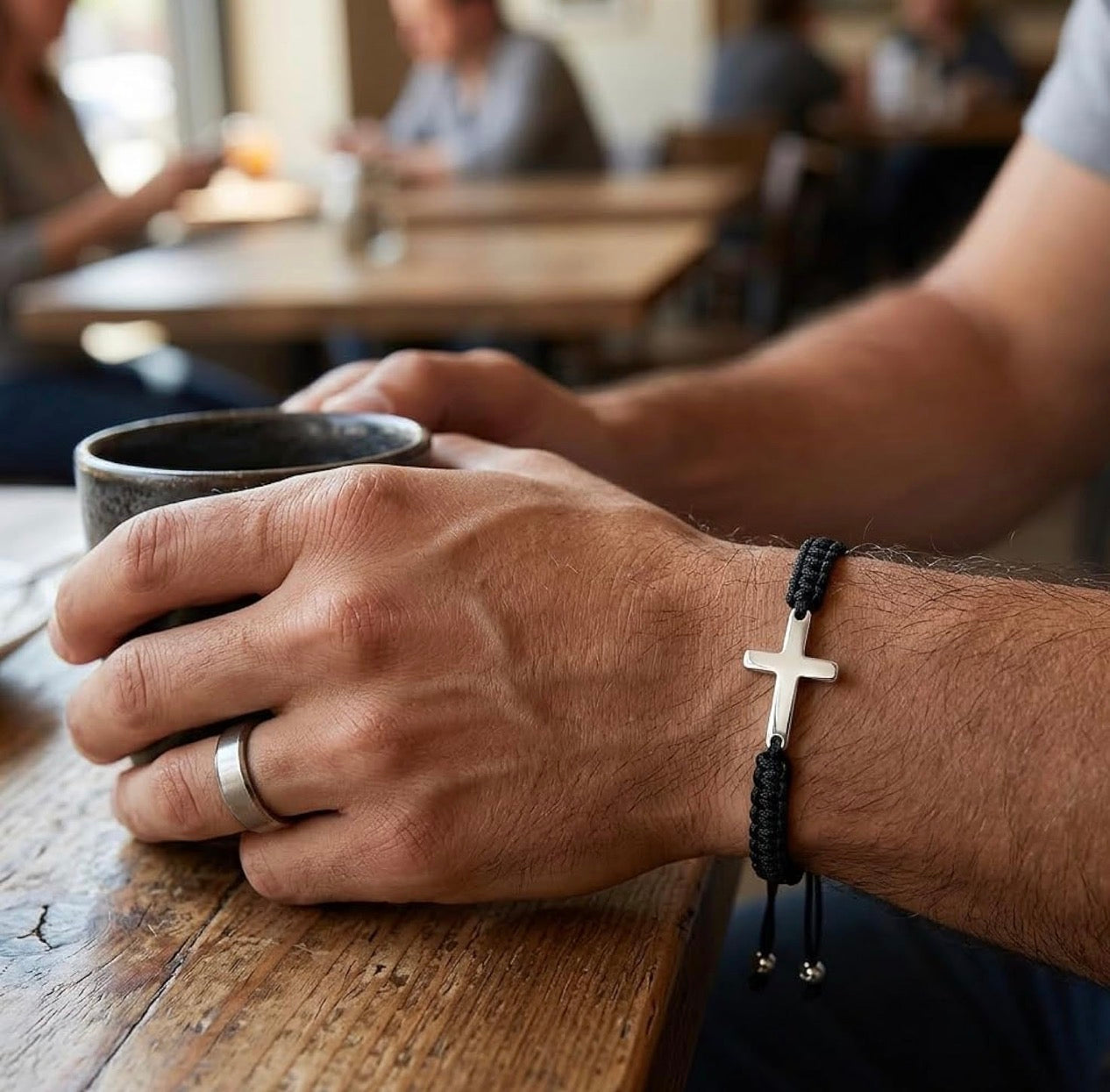 Cross Adjustable Nylon Rope Bracelet