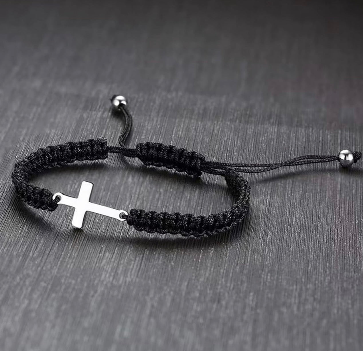 Cross Adjustable Nylon Rope Bracelet