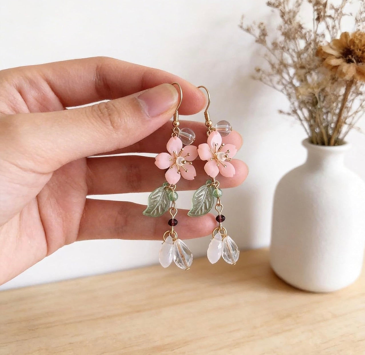 Cherry Blossom Dangle Earrings