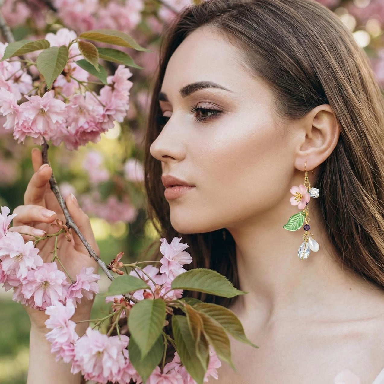 Cherry Blossom Dangle Earrings