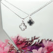 Stainless Steel 2-Sided Four Leaf Clover Necklace – Adjustable 17.7