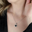 Stainless Steel 2-Sided Four Leaf Clover Necklace – Adjustable 17.7