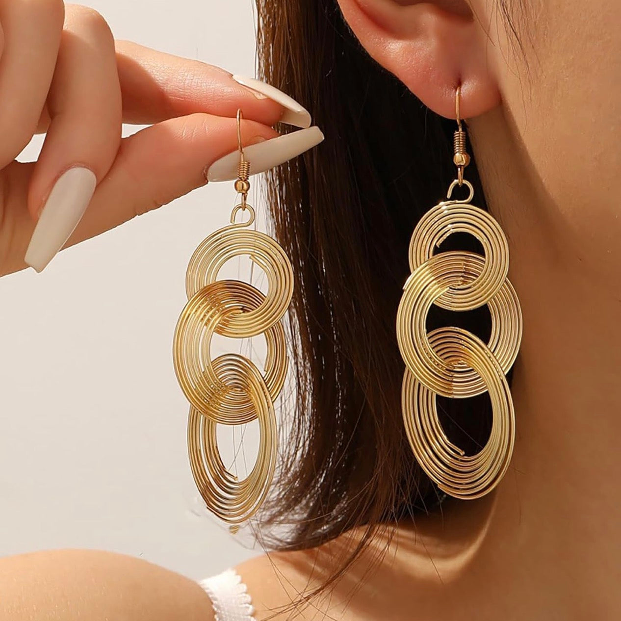 Long 70s Disco Earrings
