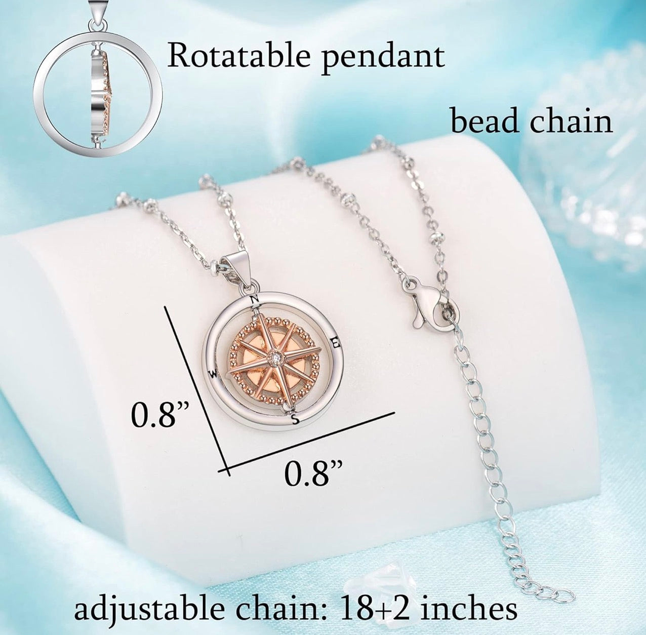 Rotate Compass Necklace