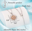 Stainless Steel Rotating Compass Necklace – Two-Tone Pendant Chain