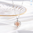 Stainless Steel Rotating Compass Necklace – Two-Tone Pendant Chain