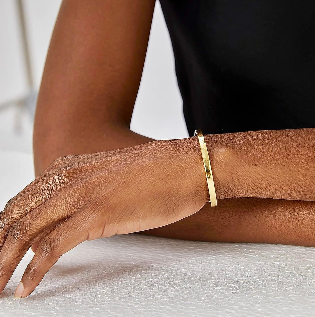 Gold Plated Bangle Cuff Bracelet