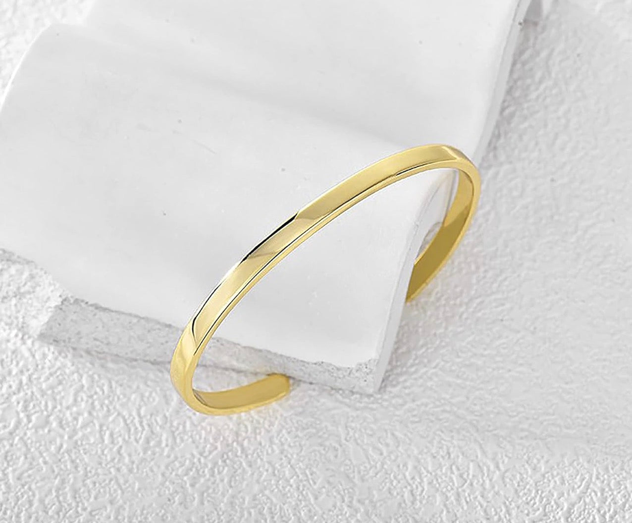 Gold Plated Bangle Cuff Bracelet