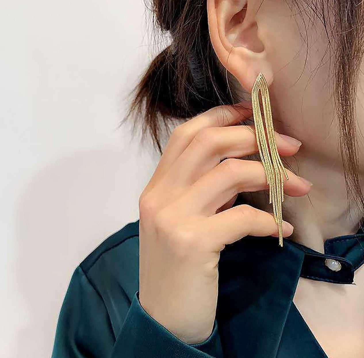 Linear Drop Dangel Earrings