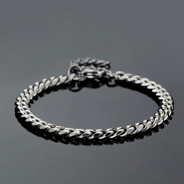 Classic 3mm Cuban Link Bracelet for Men & Women – Adjustable 8.5" Unisex Jewelry