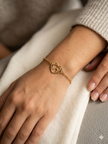 Gold Plated Stainless Steel World Map Pendant Anklet Bracelet – Adjustable 7