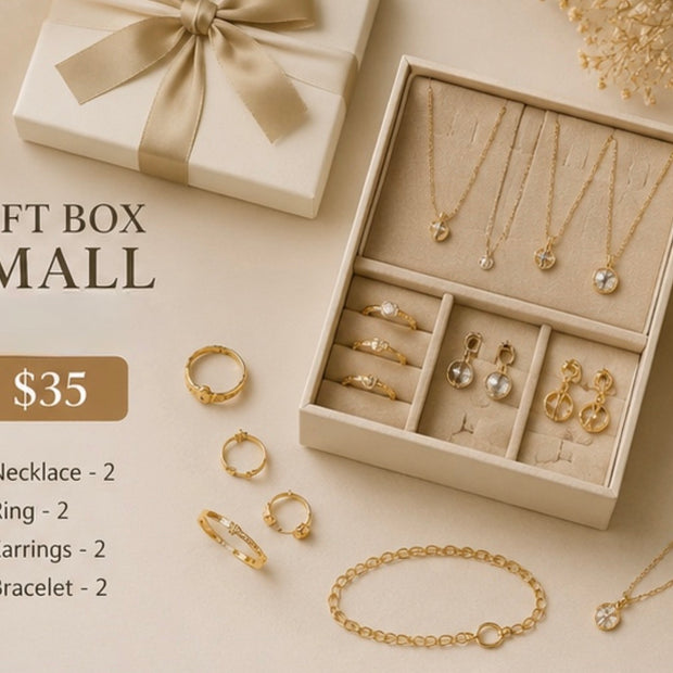 Small Mystery Gift Box – 8-Piece Curated Jewelry & Accessories Surprise Set