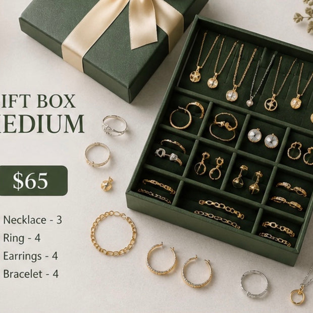 Medium Mystery Gift Box – 15-Piece Curated Jewelry & Accessories Surprise Set