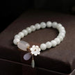 100% Natural Green Jadeite Bracelet – 7.5mm Authentic Jade Beads, 5.5