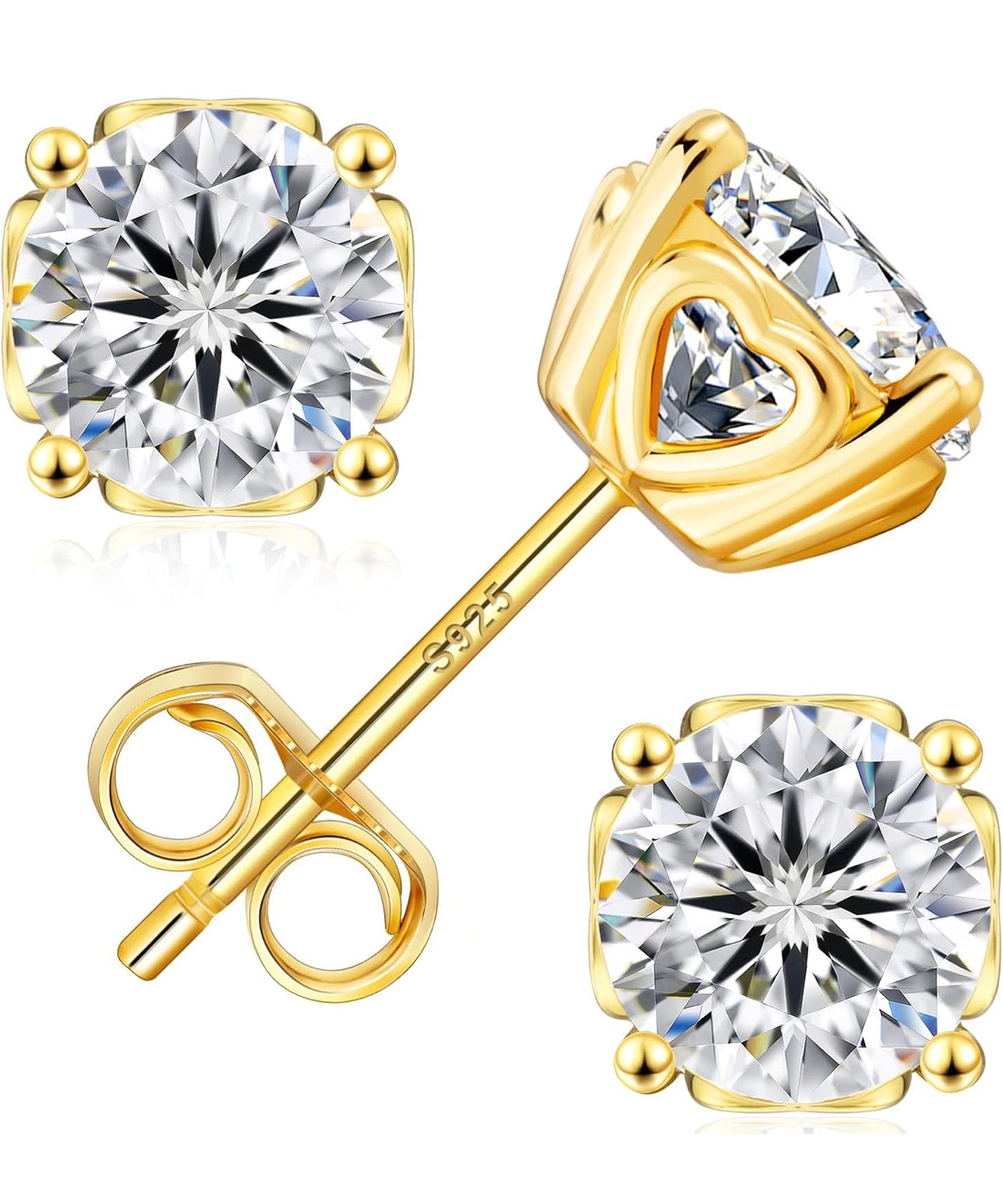 Moissanite Earrings 1.6 CTW