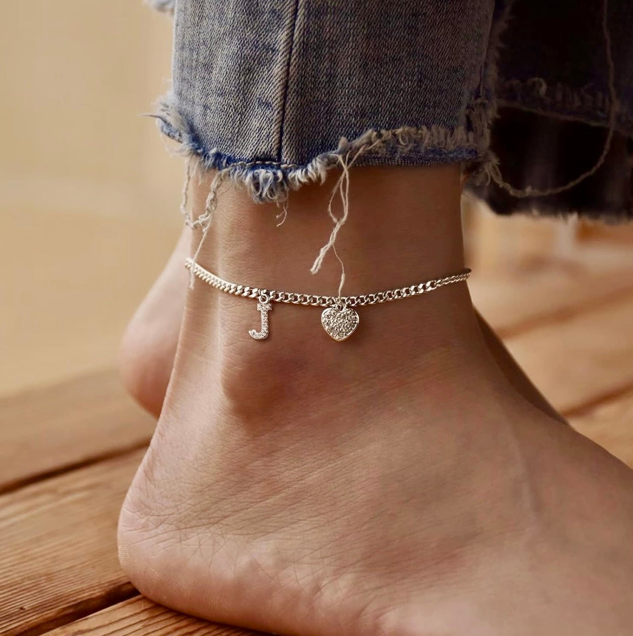 Letter Ankle Bracelet