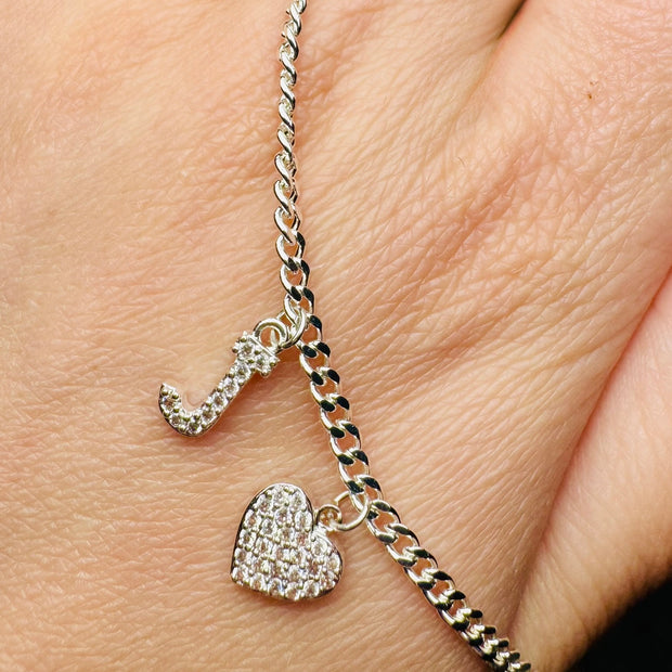 Stainless Steel Letter Anklet Bracelet for Women – Adjustable 8.2"-10.2" Charm Anklet