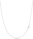 925 Sterling Silver Square Box Chain Necklace – 0.8 mm, 22 Inches