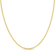 18K Gold Plated 925 Sterling Silver Curb Chain Necklace – 1.5 mm, 18 Inch