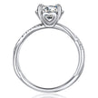 1 Carat Moissanite Twisted Vine Engagement Ring – 18K White Gold Plated