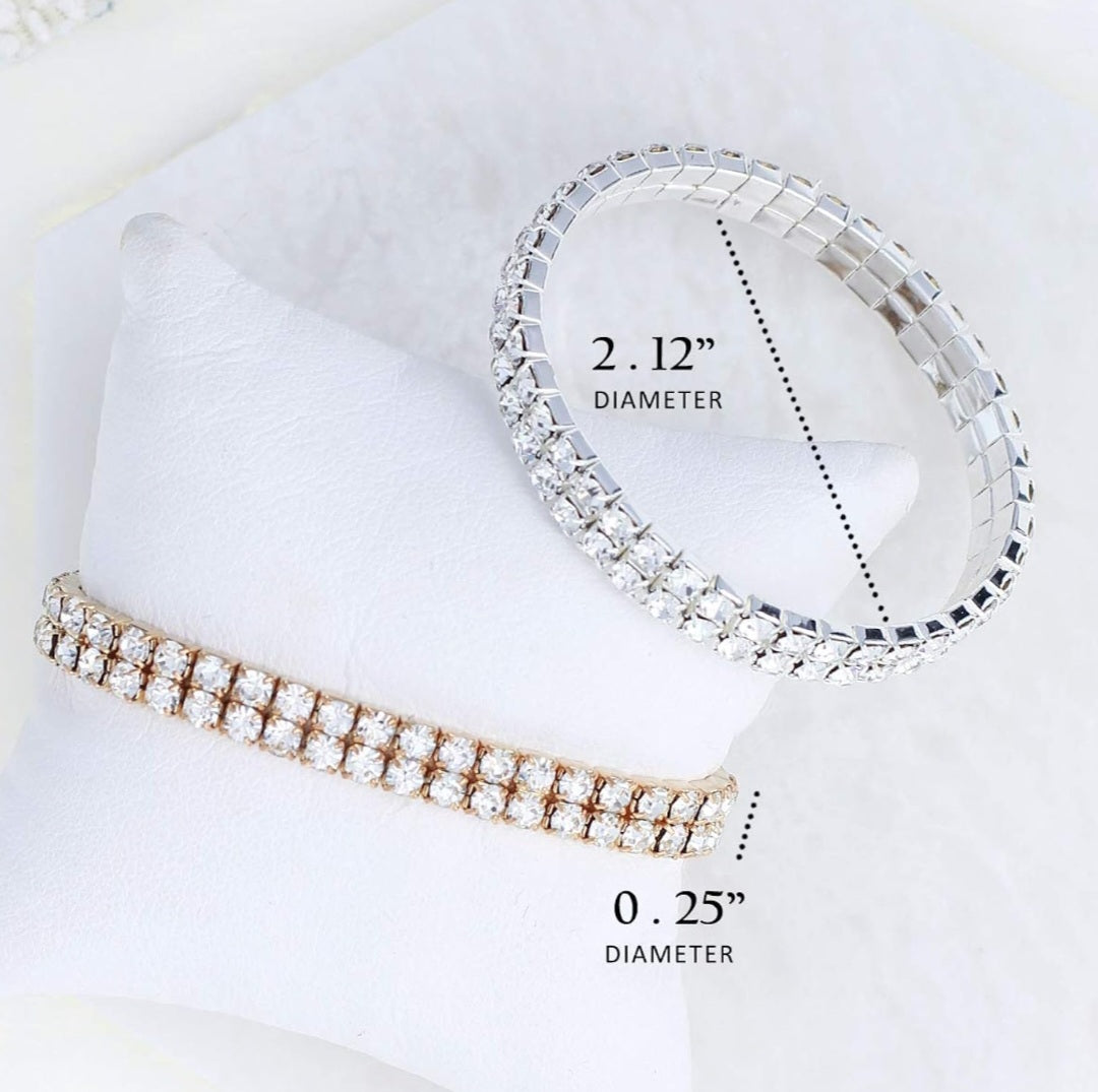 Luxury Multilayer Shining Stretch Wide Tennis Bracelet