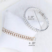 Luxury Multilayer Crystal Tennis Bracelet – Wide Stretch Statement Cuff