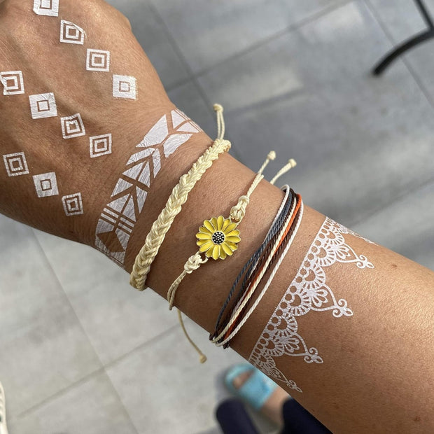 Boho Beach Cord Bracelet – Adjustable Layered Summer Jewelry